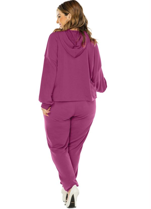 Rovitex Plus Size - Calça Feminina Jogger Roxo 4