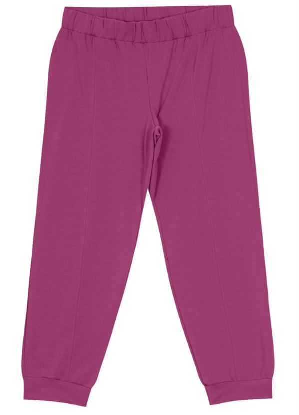 Rovitex Plus Size - Calça Feminina Jogger Roxo 5
