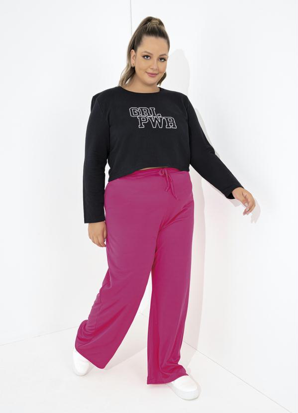 Outlet - Calça Pink com Elástico Plus Size 4