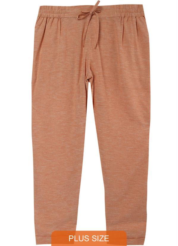 Malwee Plus - Calça Telha Tradicional com Linho Plus
