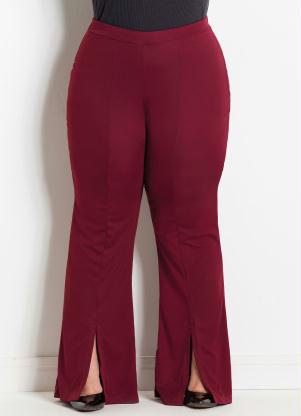 calça flare bordo