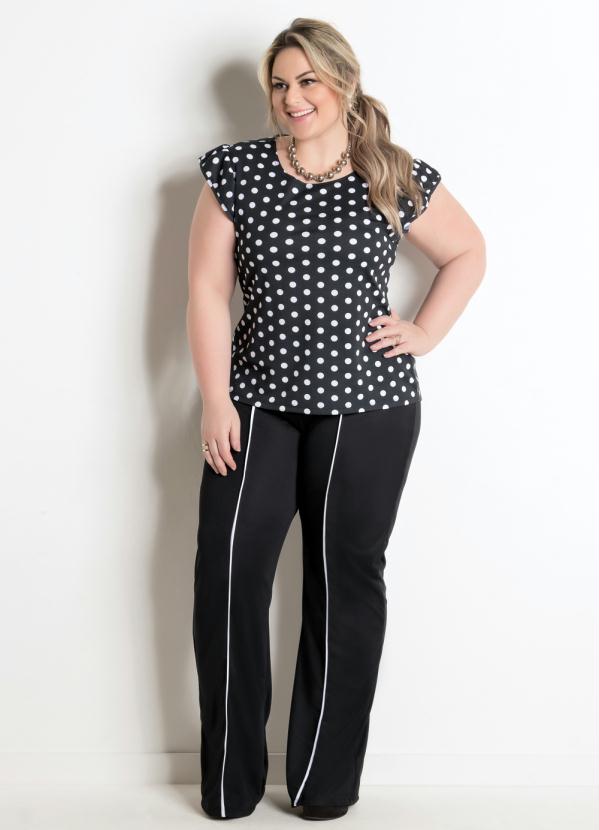 Marguerite - Calça Flare Preta Plus Size Marguerite 4