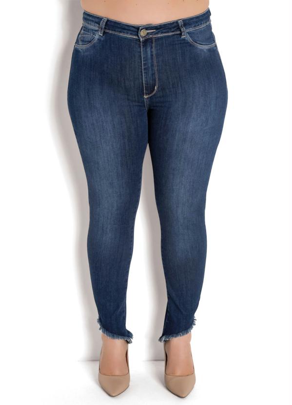 Sawary Jeans - Calça Cigarrete Plus Size Barra Desfiada Jeans 6