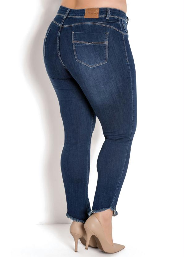 Sawary Jeans - Calça Cigarrete Plus Size Barra Desfiada Jeans 7