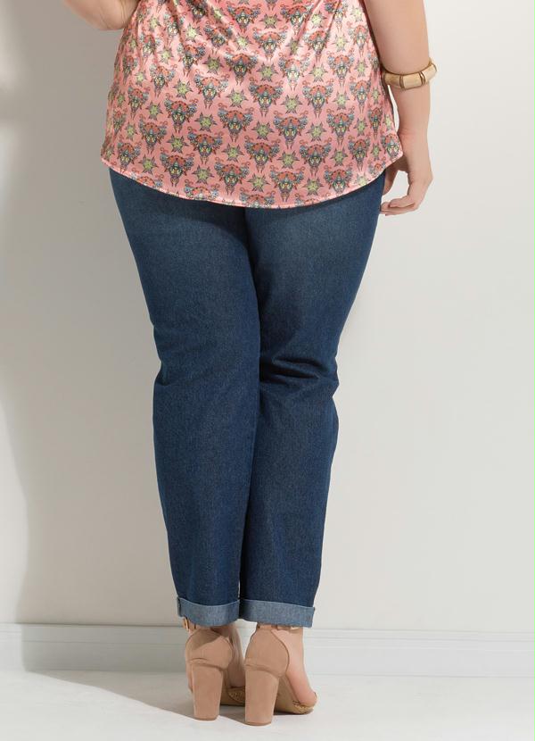 Quintess - Calça Destroyed Jeans Azul Plus Size 2