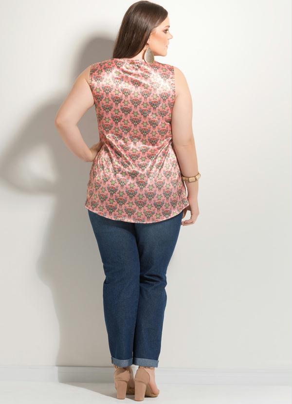 Quintess - Calça Destroyed Jeans Azul Plus Size 4