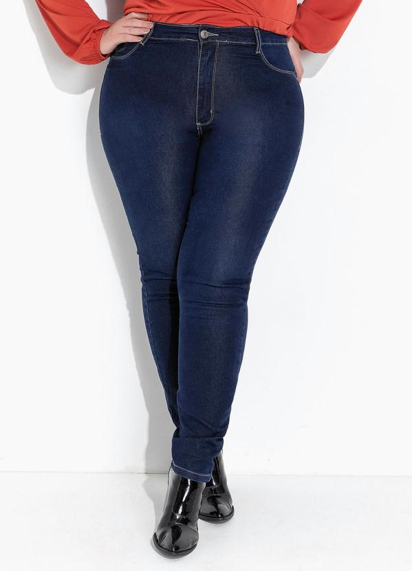 Calça Jeans Azul Escuro em Jeans - Sawary Jeans