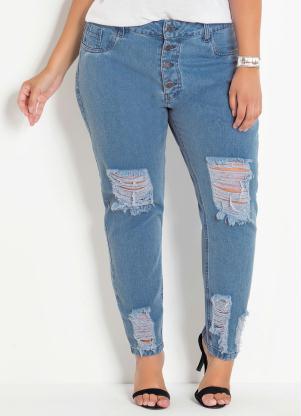 calça jeans feminina cinza claro