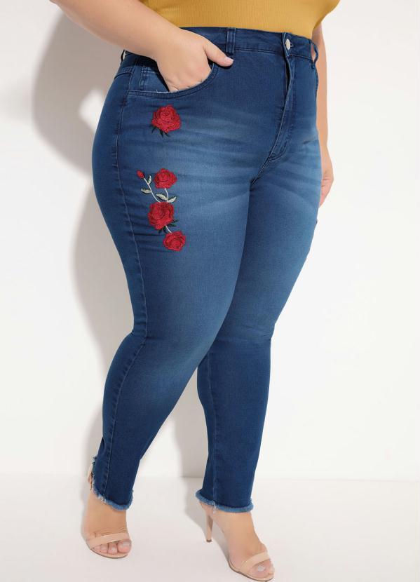 Marguerite - Calça Jeans com Bordado Plus Size 3