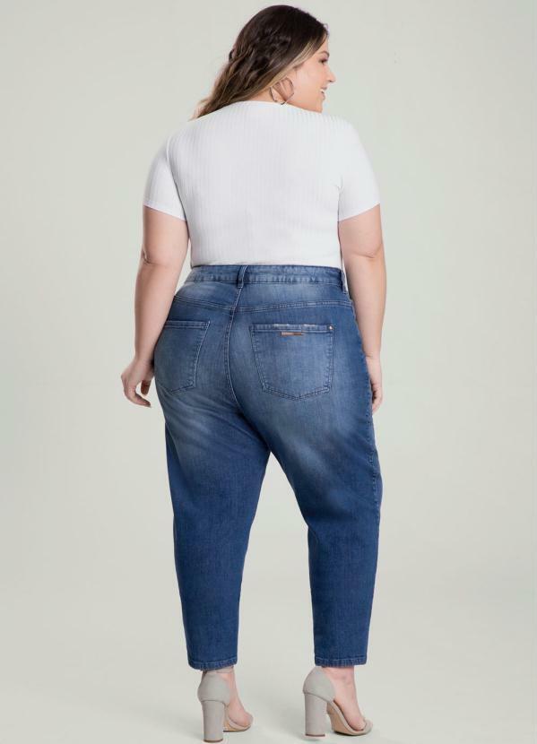 Lunender Mais Mulher - Calça Jeans com Elastano Mommy Plus Size 4