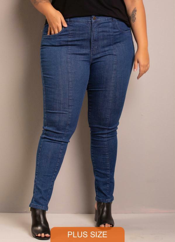 Chic e Elegante - Calça Jeans Feminina Skinny Azul