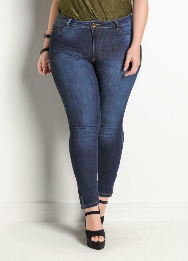 Sawary Jeans - Calça Jeans Sawary Modelo Legging Plus Size Azul