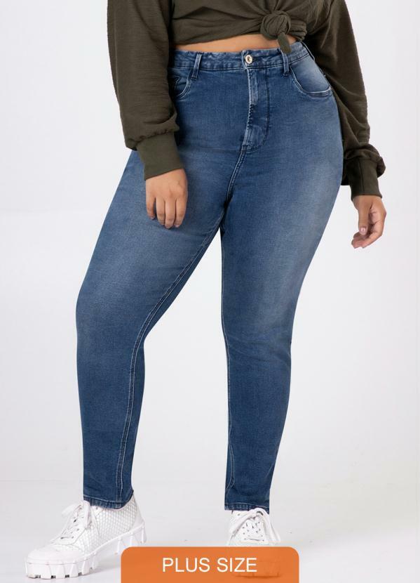 Calça Jeans Skinny Plus Size Chapa Barriga Jeans Lunender Mais Mulher