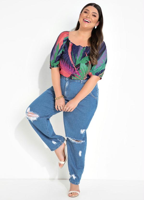 Sawary Jeans - Calça Slouchy Jeans Destroyed Sawary Plus Size 3