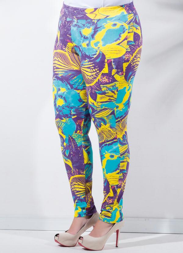 Marguerite - Calça Legging Floral Plus Size