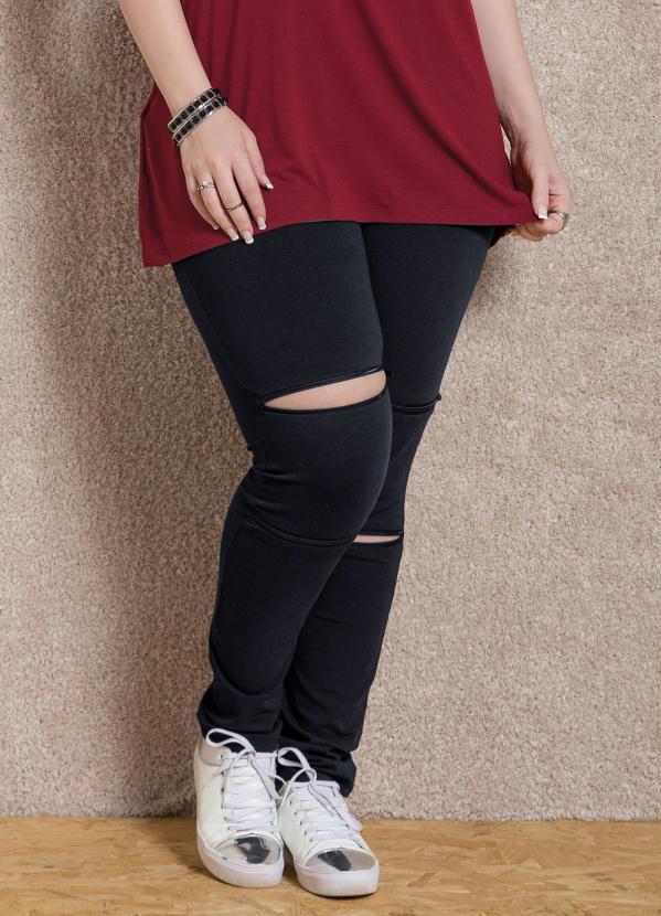 Quintess - Legging com Zíper Preta Quintess