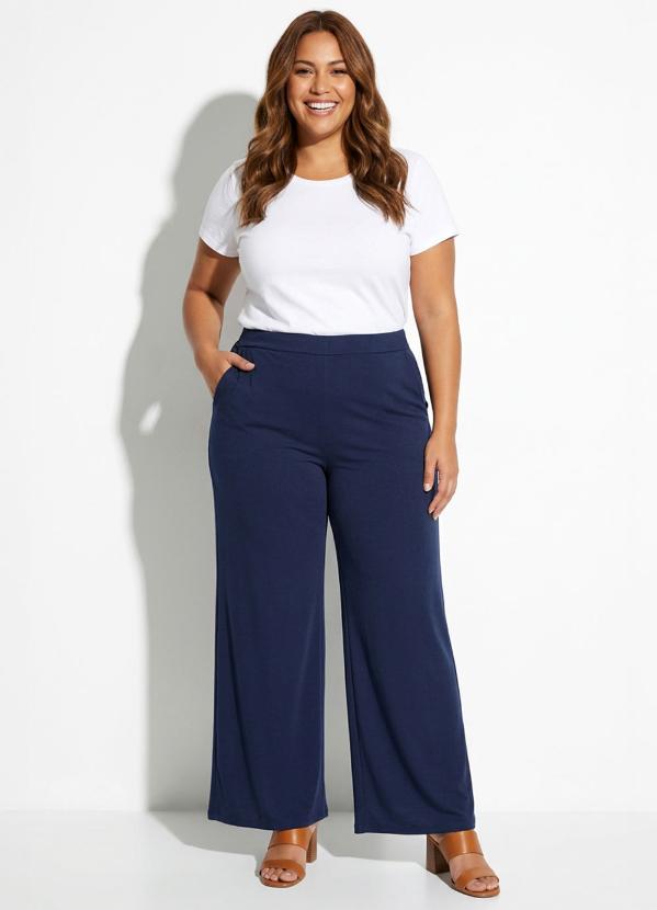 Marguerite - Calça Azul Marinho em Malha 3