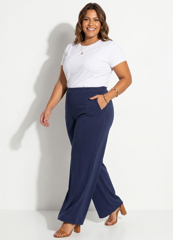 Marguerite - Calça Azul Marinho em Malha 5