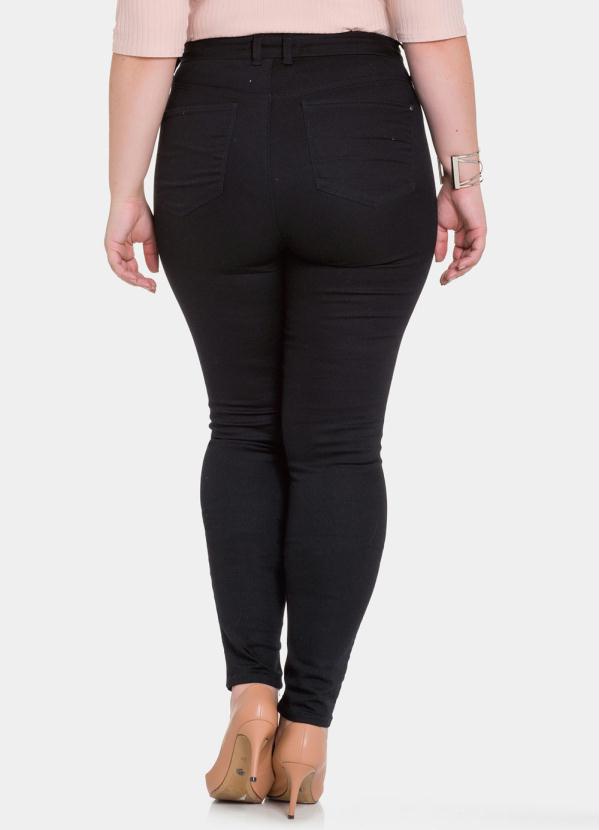 Lunender Mais Mulher - Calça Sarja com Elastano Preto Reativo 2