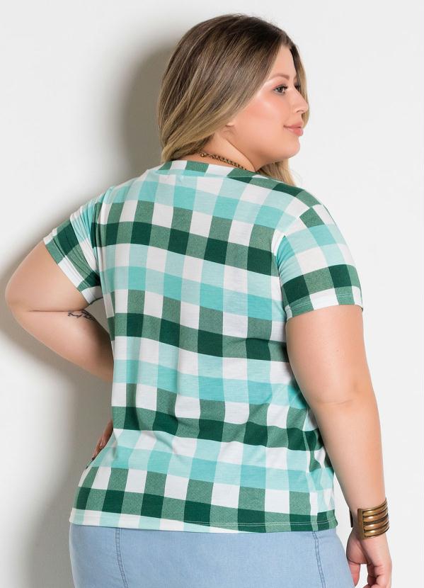 Marguerite - Camisa Xadrez Plus Size com Botões 2