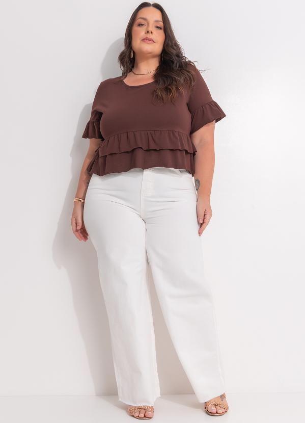 Marguerite - Blusa Marrom em Malha de Algodão 5