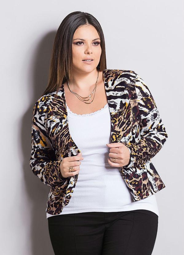 casaquinho animal print