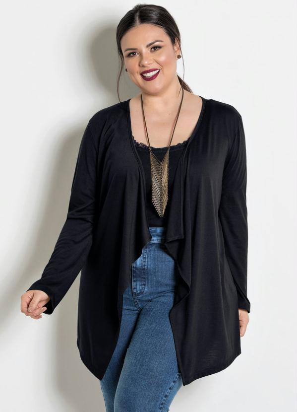 cardigan de bico feminino