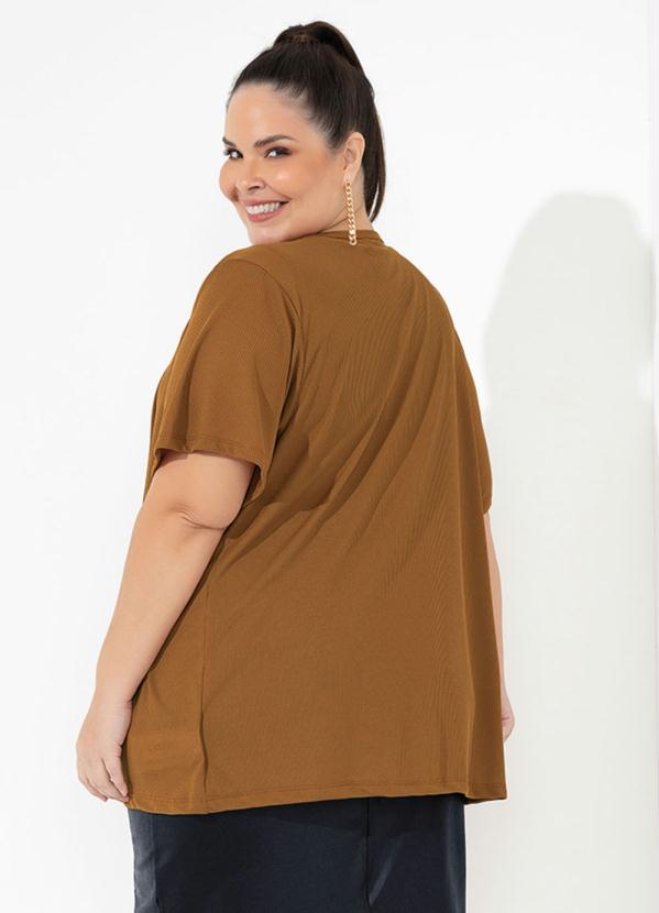 cardigan canelado plus size