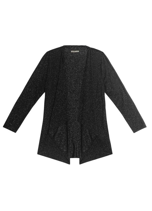 Secret Glam - Cardigan Feminino Plus Size Preto 3