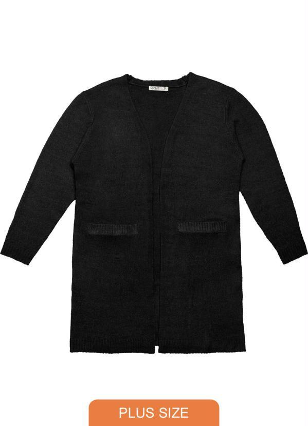 Secret Glam - Cardigan Feminino Tricô Preto