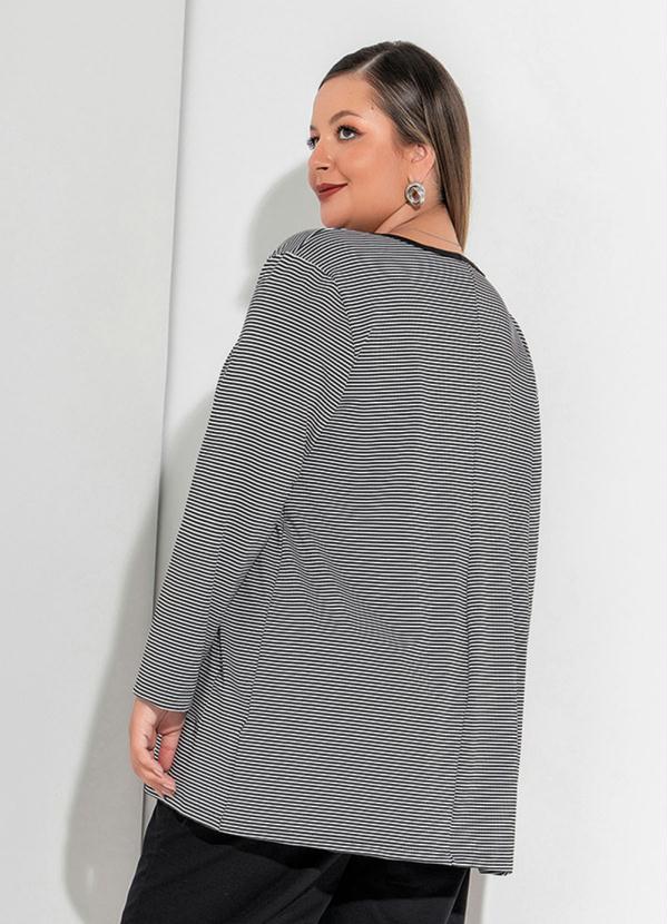 Marguerite Cardigan Xadrez Lilás com Faixa Grátis Plus Size 