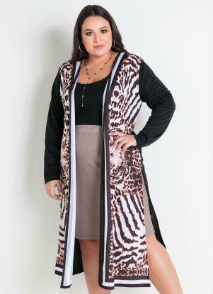 cardigan feminino onça