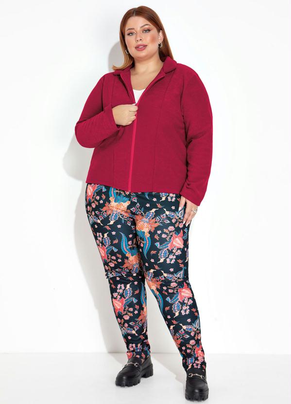 Marguerite - Casaco Cereja em Buclê Peluciado Plus Size 4