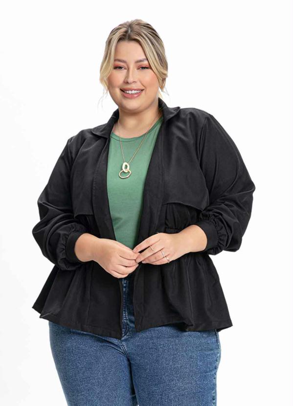 parka plus size preta