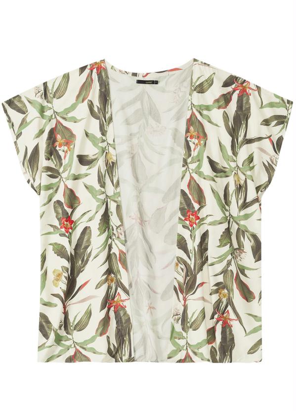 Malwee Plus - Quimono Branco em Viscose 3