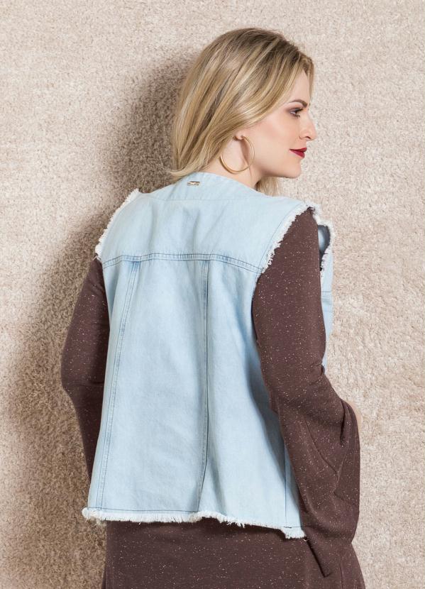 Quintess - Colete Jeans Quintess com Aplique de Patches 2