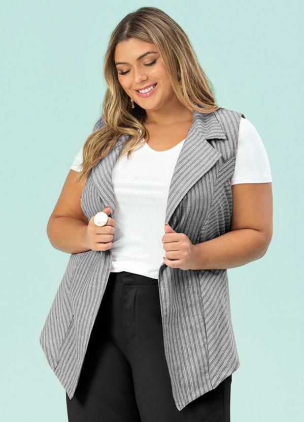 Lisamour - Colete Preto/Off