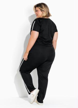Marguerite - Conjunto Preto com Blusa e Calça Plus Size - MARGUERITE