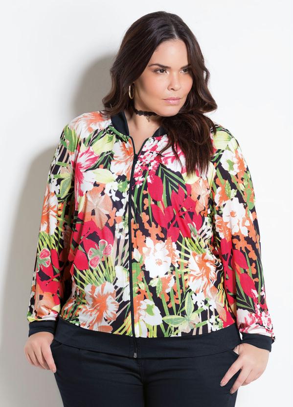 Marguerite - Jaqueta Bomber Floral e Preta Marguerite 2