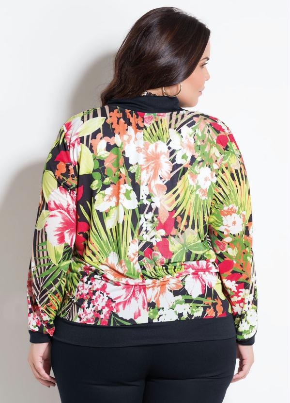Marguerite - Jaqueta Bomber Floral e Preta Marguerite 3