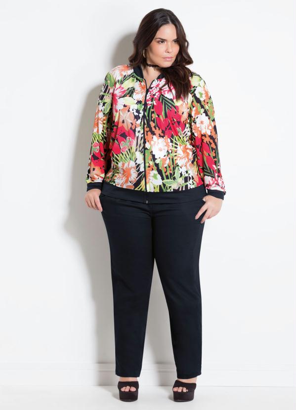 Marguerite - Jaqueta Bomber Floral e Preta Marguerite 5
