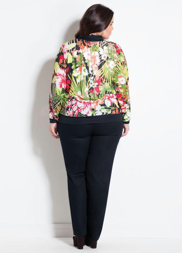 Marguerite - Jaqueta Bomber Floral e Preta Marguerite 6