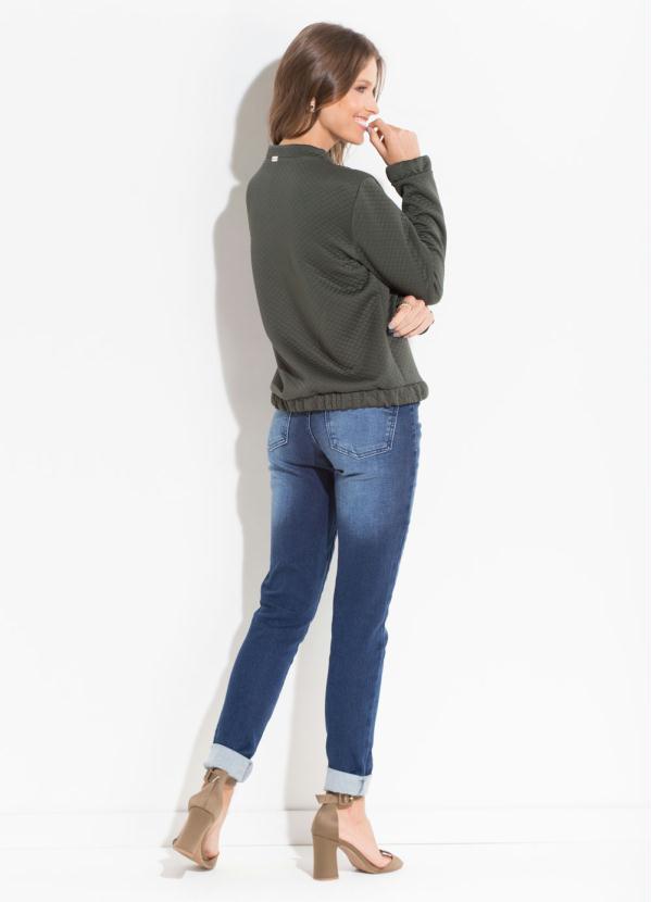 Quintess - Jaqueta Verde em Matelassê com Bordado 5