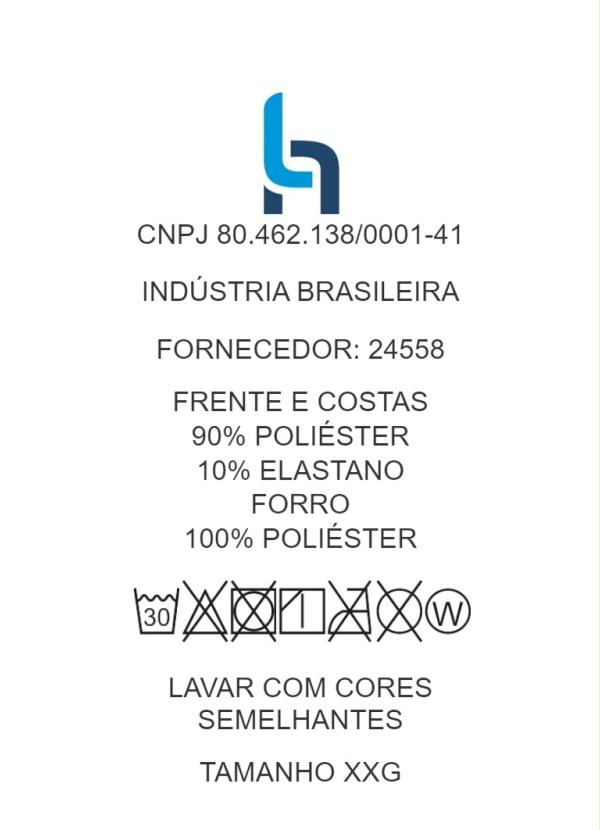 Outlet - Macacão Plus Size Marinho com Elástico 4
