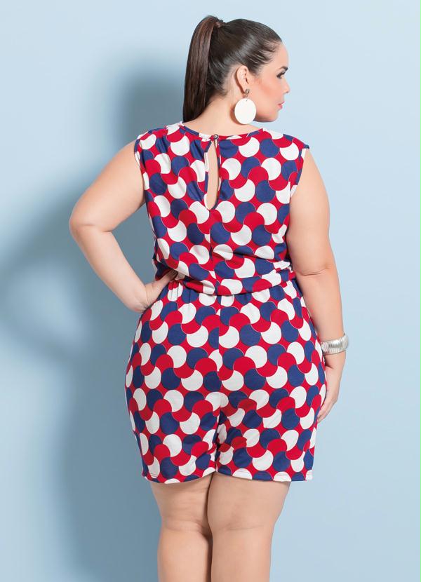 Marguerite - Macaquinho Estampado Marguerite Plus Size 2