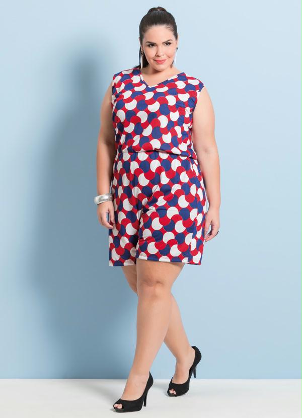 Marguerite - Macaquinho Estampado Marguerite Plus Size 3