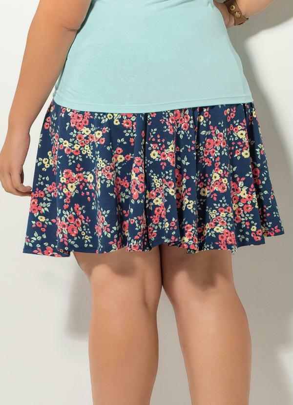 Quintess - Saia Evasê Floral Quintess Plus Size 2