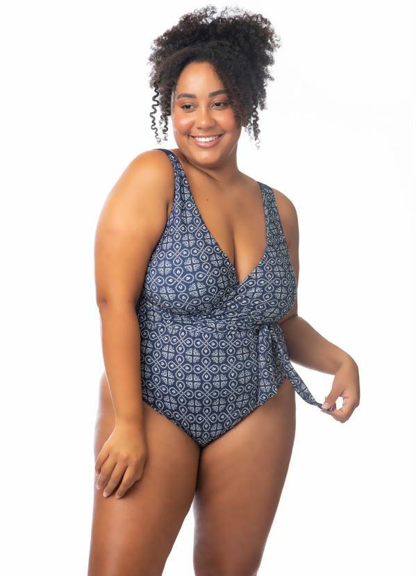 Acqua Rosa - Maio sem Bojo Plus Size Navy
