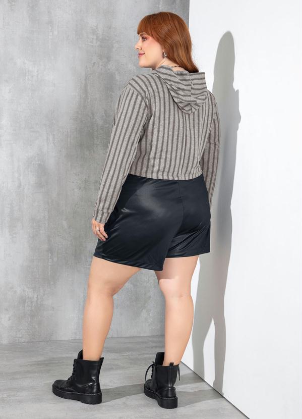 Marguerite - Casaco Cropped Listras Mescla Plus Size 4