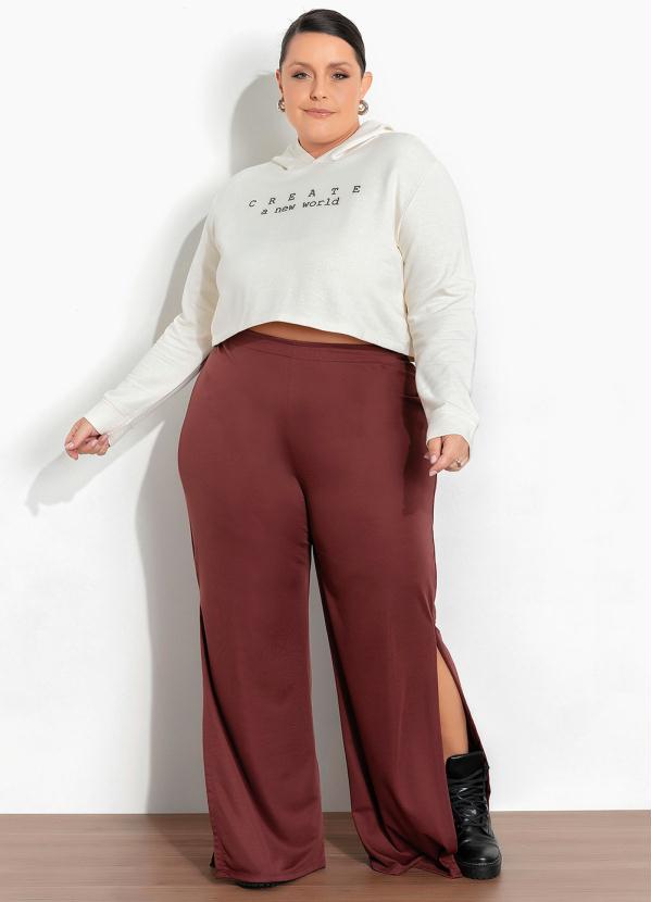 Marguerite - Casaco Cropped Off White Estampa Puff Plus Size 3